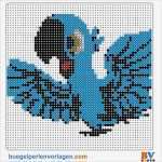 Bügelperlen Vorlagen 3d Angenehm Rio Blu Bügelperlen Vorlage Perler Bead Pattern