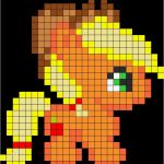 Bügelperlen Vorlagen Prinzessin Gut Cute Applejack Perler Bead Pattern