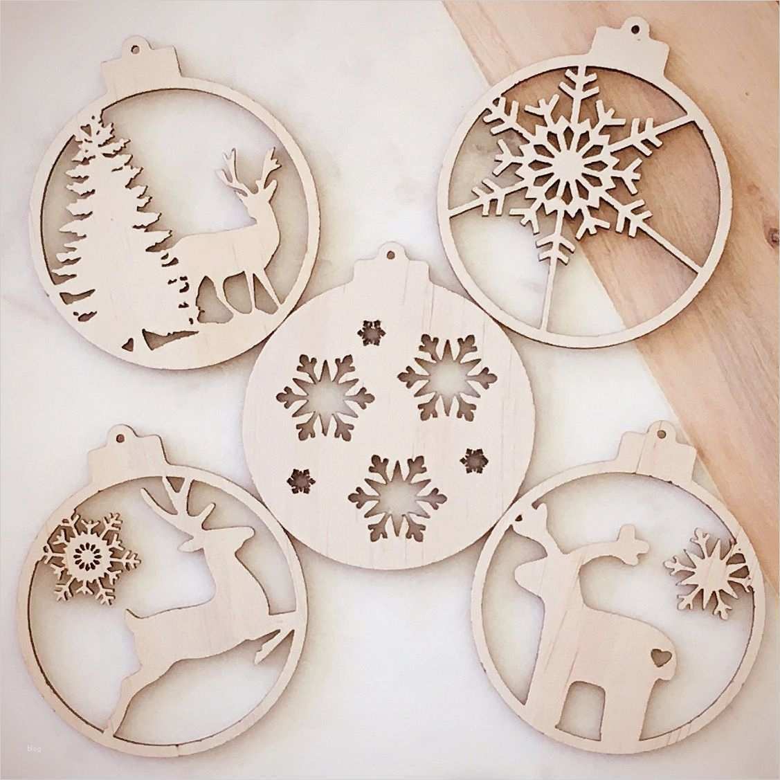 Cnc Vorlagen Weihnachten Hübsch Set Of 5 Various Christmas ornaments