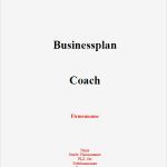 Coaching Konzept Vorlage Erstaunlich Businessplan Coach sofort Download