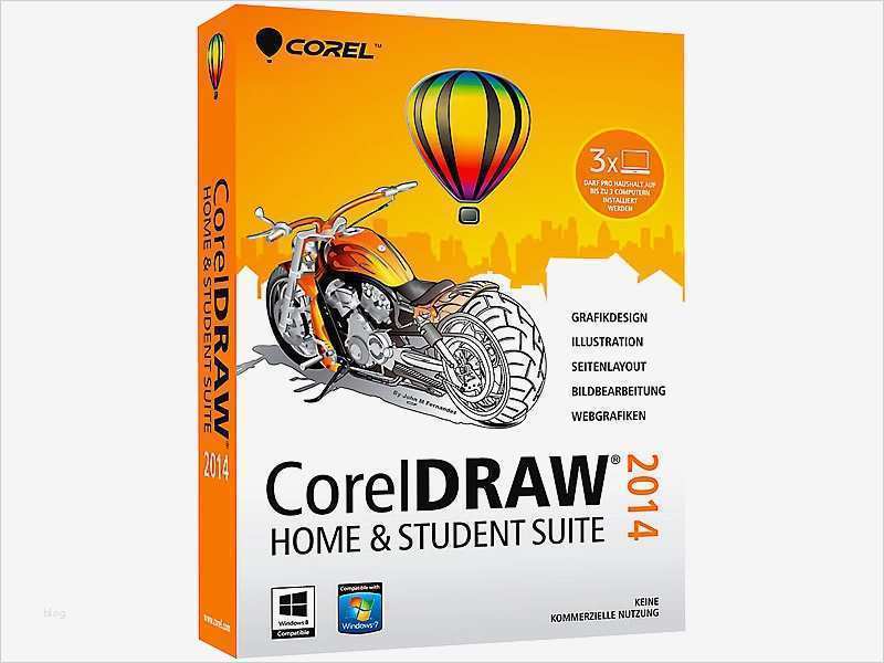 Corel Draw Home & Student Suite 2014 3 Lizenzen