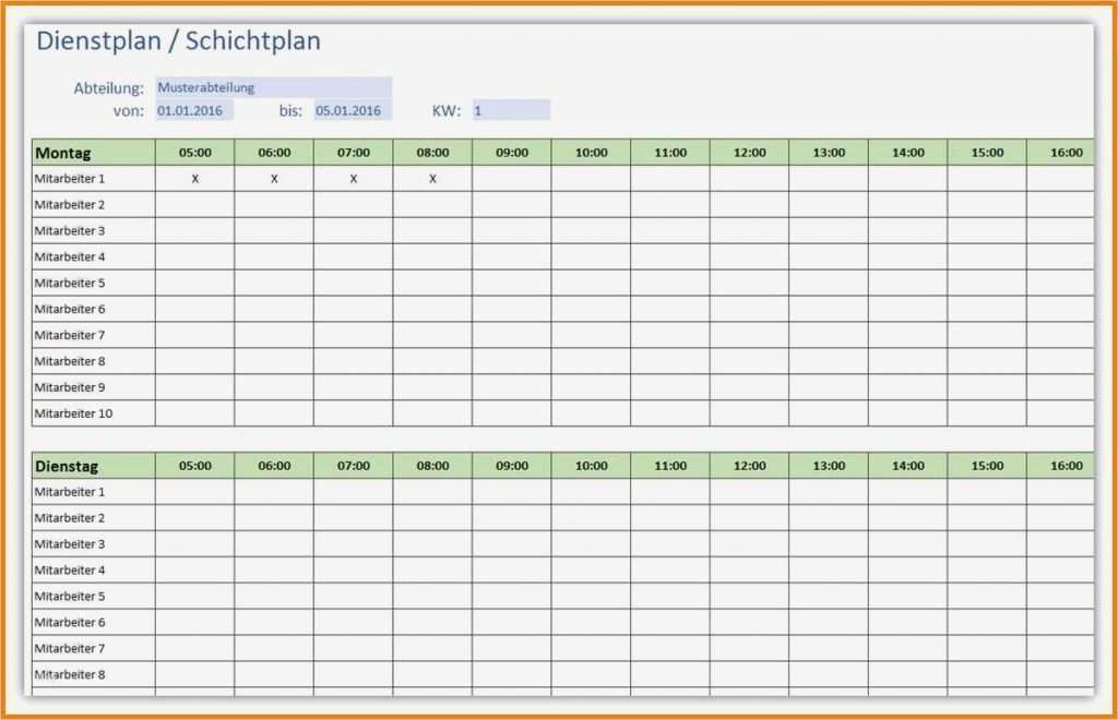 Dienstplan Vorlage Word Cool 5 Vorlage Schichtplan