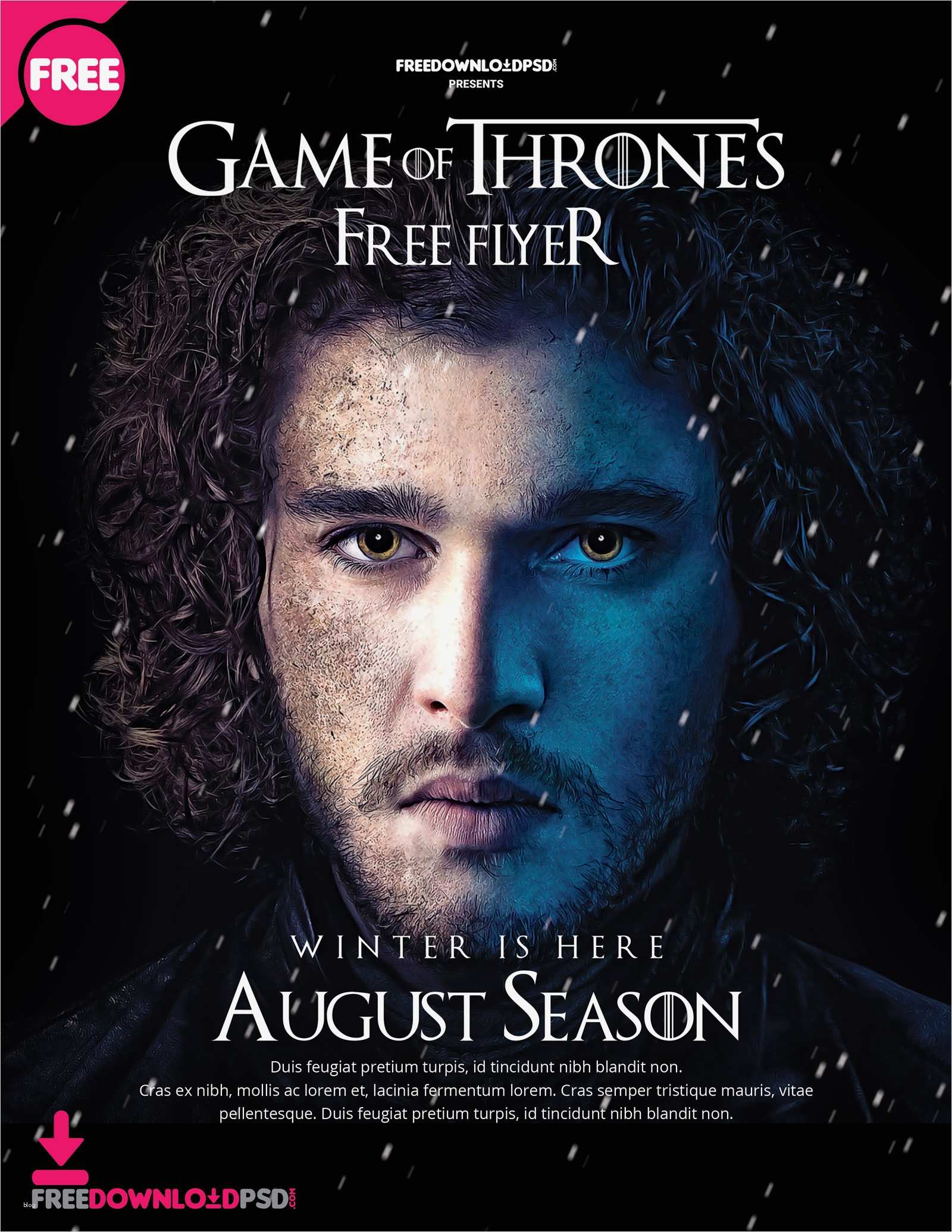 Game Thrones Night Party Flyer PSD