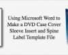 Dvd Cover Vorlage Word Cool Using Microsoft Word to Make A Dvd Case Cover Sleeve