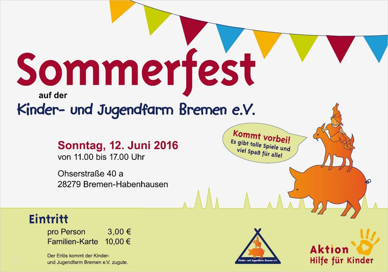 Sommerfest der Kinder und Jugendfarm Bremen am 12 06 16