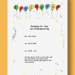 Einladung Geburtstag Vorlage Word Kostenlos Best Of Vorlage Einladung Geburtstag