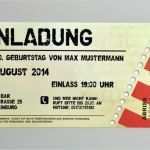 Einladung Vip Ticket Vorlage Angenehm Einladungskarten Als Ticket Geburtstag Vintage