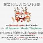 Einladung Weihnachtsfeier Kollegen Vorlage Kostenlos Erstaunlich Weihnachtsfeier Der Fussballer