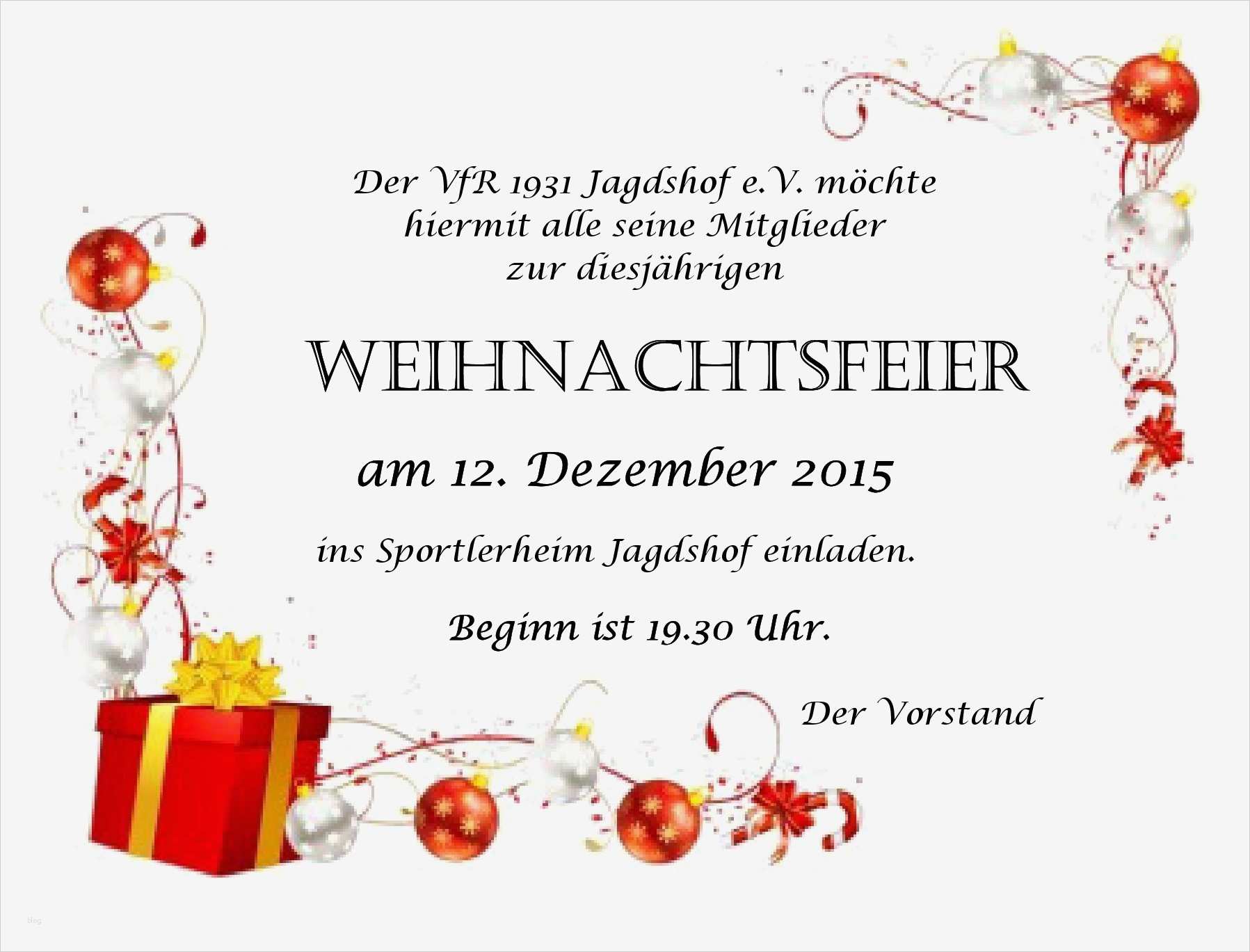 VfR Jagdshof Weihnachtsfeier 12 12 2015