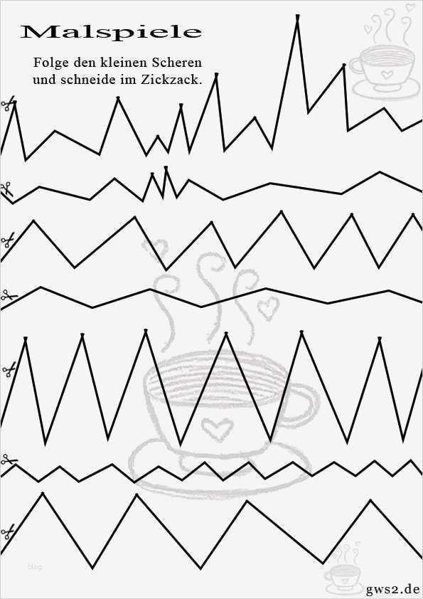 ZickZack Vorlage zum Ausschneiden …