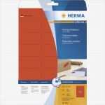 Etiketten Vorlagen 70 X 37 Mm Wunderbar Herma Etiketten A4 Rot 70x37 Mm Papier Matt 480 St 10 01