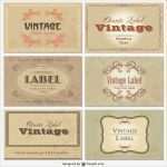 Etiketten Vorlagen Download Kostenlos Inspiration Vektor Set Vintage Etiketten