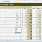 Excel Vorlage Baukosten Süß Template Renovation Planner Template