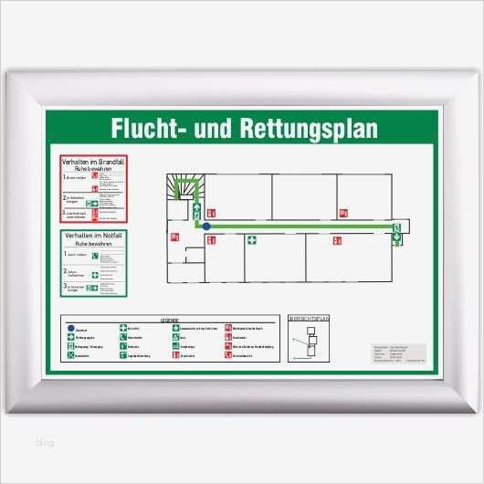 Flucht und Rettungspläne mit gedrucktem Plan