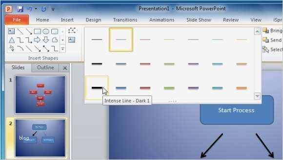 Wie man ein Flussdiagramm in Powerpoint