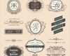 Folder Vorlagen Gratis Erstaunlich Wedding Badges with ornaments Vintage Style Vector