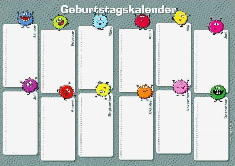 Geburtstagskalender Basteln Grundschule Vorlagen Großartig