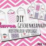 Geschenke Anhänger Vorlagen Wunderbar Diy Geschenkeanhänger Im Chevron Design – Clarki