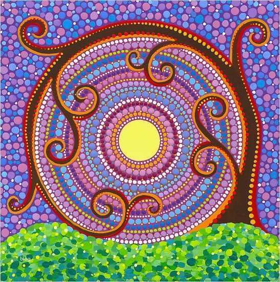 Spiraling and twisting Tree of Life by Elspeth McLean