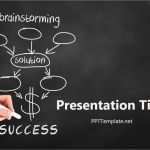 Gratis Powerpoint Vorlagen Beste Free Brainstorming Success Chalk Hand Black Ppt Template