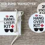 Hangover Kit Hochzeit Vorlage Erstaunlich Gastgeschenke 25 Sticker &quot;hangover Kit&quot; Rund Für