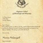 Harry Potter Brief Vorlage Erstaunlich Harry Potter Invitation Letter Template List Besten Der