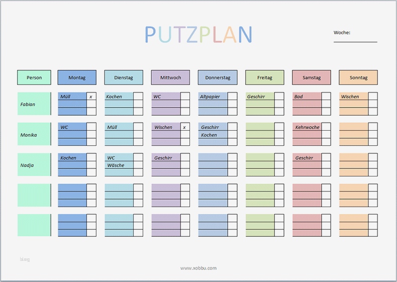 Haushaltsplan Erstellen Vorlage Genial Putzplan Vorlage Für Singles Paare Familie &amp; Wg