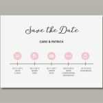 Hochzeitseinladung Email Vorlage Einzigartig Save the Date Karte Timeline