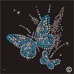 Hotfix Strass Vorlagen Erstaunlich butterfly Transfer Rhinestone Diamante Hotfix Iron