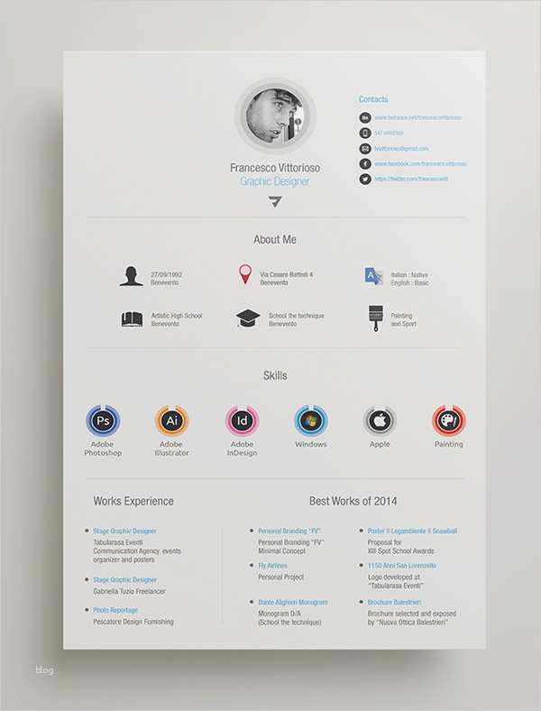 resume templates for indesign cs5