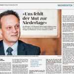 Interview Word Vorlage Elegant Uns Fehlt Der Mut Zur Niederlage