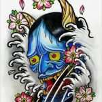 Japan Tattoo Vorlagen Hübsch Hannya Mask Ikan Koil Pinterest