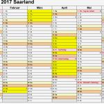 Kalender 2018 Excel Vorlage Fabelhaft Kalender 2017 Saarland Ferien Feiertage Excel Vorlagen