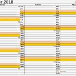 Kalender 2018 Vorlage Kostenlos Elegant Excel Kalender 2018 Kostenlos