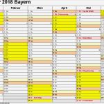 Kalender 2018 Vorlagen Excel Bewundernswert Kalender 2018 Bayern Ferien Feiertage Excel Vorlagen