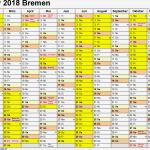 Kalender Vorlage Pdf Bewundernswert Kalender 2018 Bremen Ferien Feiertage Pdf Vorlagen