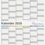 Kalender Vorlage Pdf Genial Excel Kalender 2016 Kostenlos