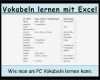 Karteikarten Excel Vorlage Wunderbar Vokabeln Lernen Leicht Gemacht Mit Excel Vokabeln Schnell