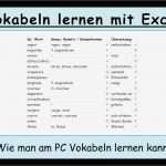 Karteikarten Excel Vorlage Wunderbar Vokabeln Lernen Leicht Gemacht Mit Excel Vokabeln Schnell