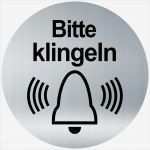 Klingel Namensschild Vorlage Erstaunlich Pvc Schild Rund Silber Matt 10 5 Cm Ø &quot;bitte Klingeln