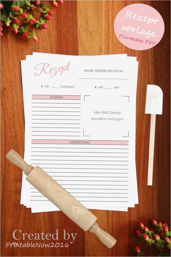 Kochbuch Word Vorlage Beste Rezeptvorlage Zum Drucken Printable Recipe Template