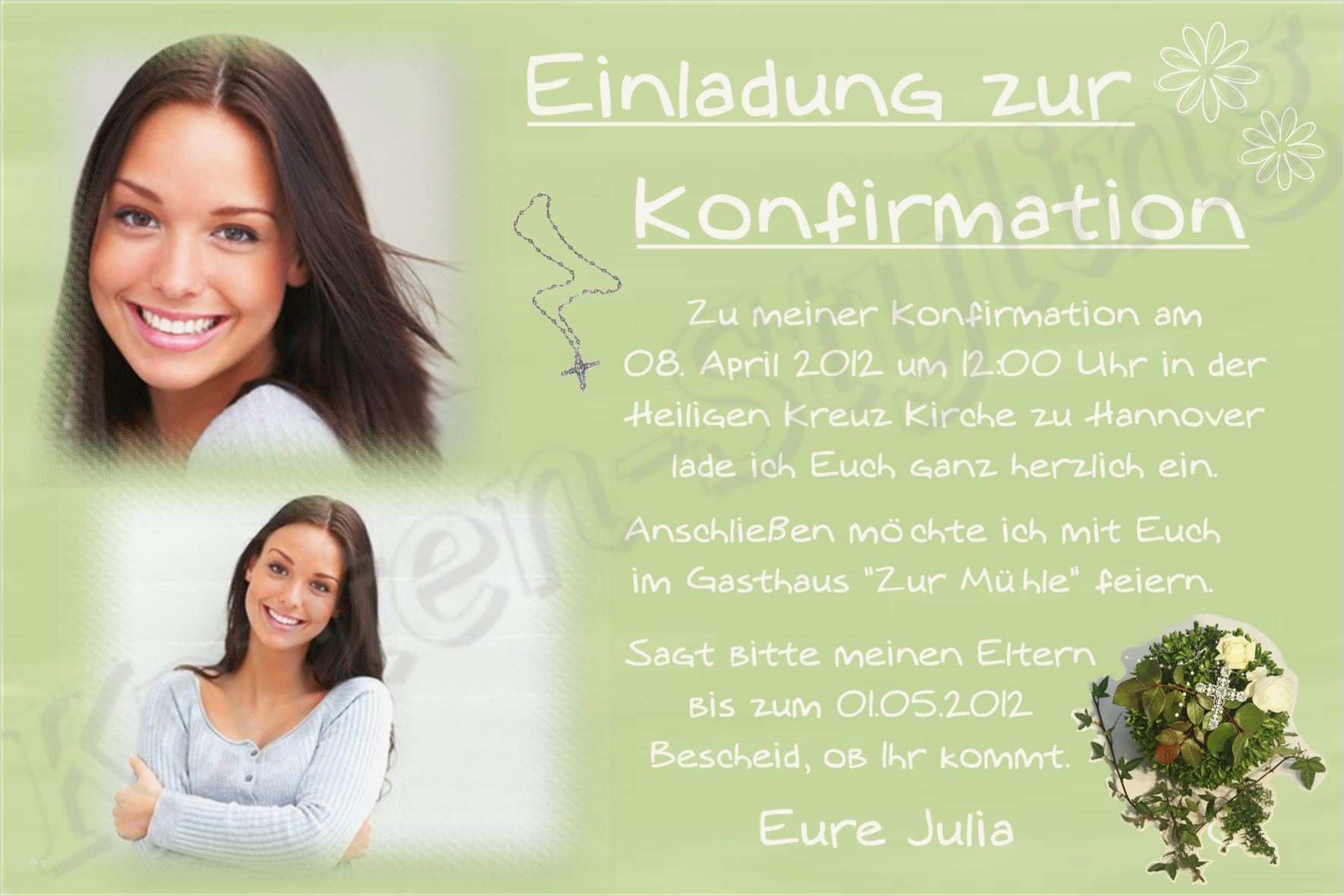 Einladungskarten Konfirmation Vorlagen Konfirmation