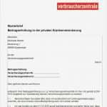 Kostenerstattung Private Krankenversicherung Vorlage Luxus Verbraucherzentrale Musterbriefe Versicherungen Download