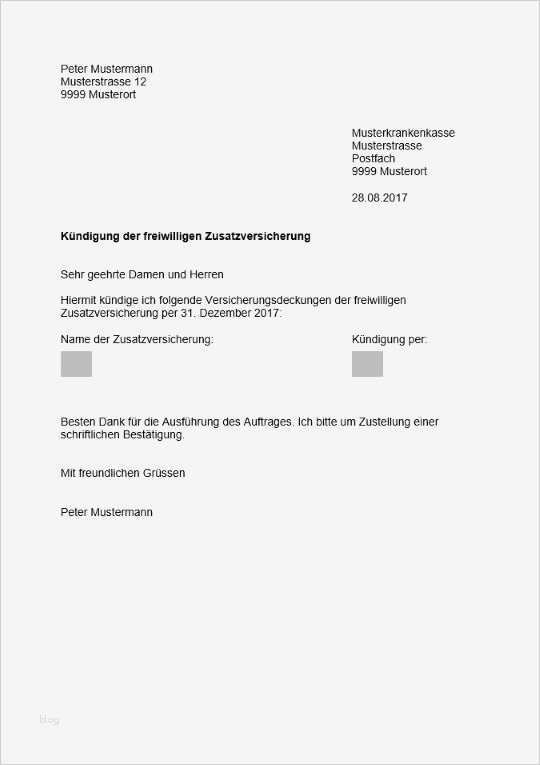 Kündigung Hausratversicherung Word Vorlage Beste Zusatzversicherung