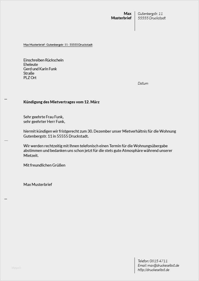 Kündigung Mietvertrag Vermieter Vorlage Pdf Erstaunlich