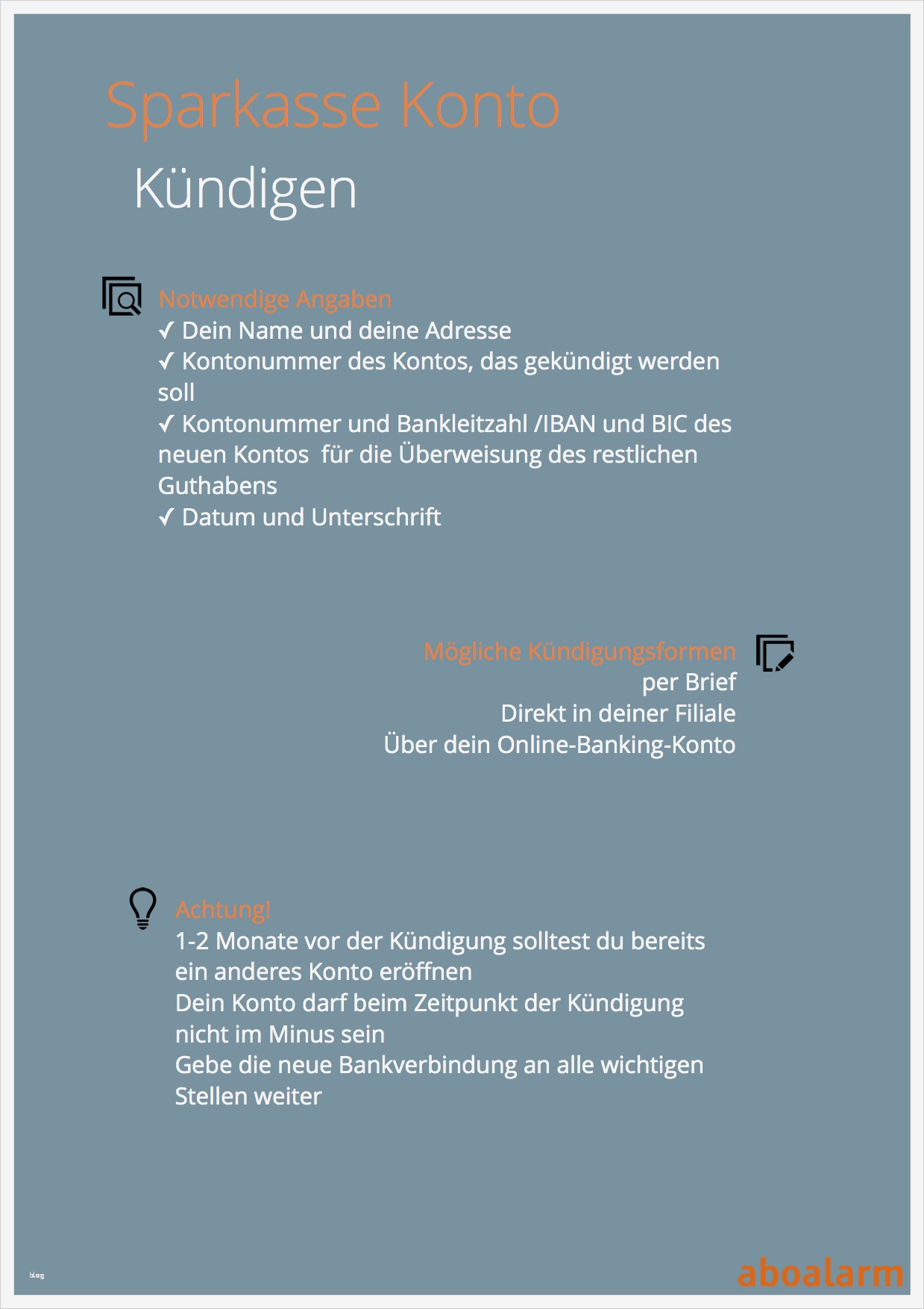 Sparkasse Konto kündigen schnell & unkompliziert