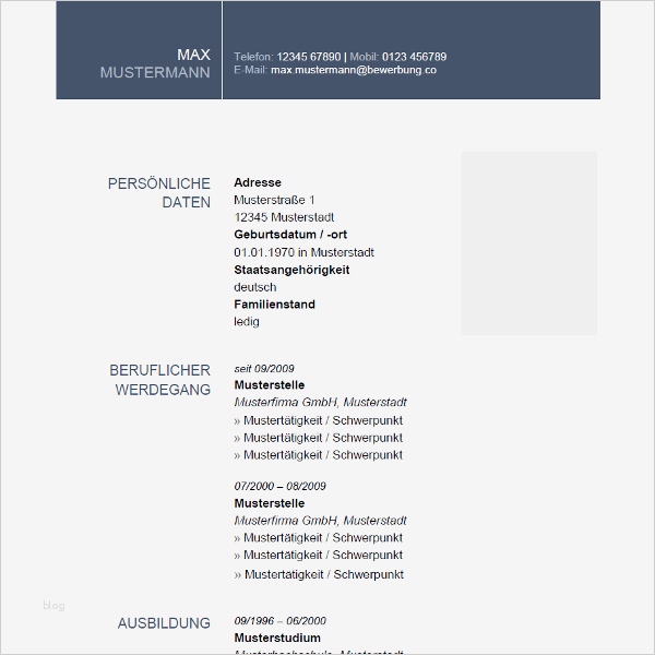 55 Wunderbar Lebenslauf Vorlage Max Mustermann Vorräte | Vorlage Ideen