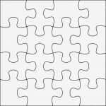 Leere Puzzle Vorlage Einzigartig Puzzle Hintergrund Vorlage 4 X 4 — Stockfoto