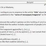 Leserbrief Schreiben Vorlage Erstaunlich Wie Schreibe Ich Einen Letter to the Editor Aufbau Beispiel