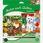 Malen Nach Zahlen Katzen Vorlagen Erstaunlich Katzen Und Hund Doppelset Malen Nach Zahlen 12 99